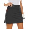 image16quot Golf Skorts Skirts for Women High Waisted Stretch Athletic Tennis Travel Casual Running with Zipper Pockets UPF50Black
