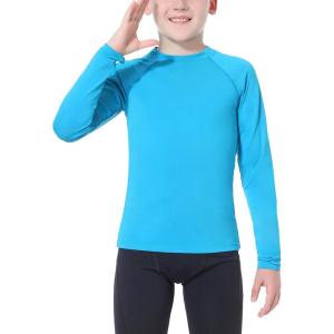 imageToddlers Full Zip Up UV Rash Guard SPF Swim Shirts  Baby Boys Girls Long Sleeve Sun Protection Shirts Quick Dry UPF50Long SleeveBlue