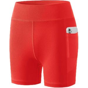 imageYouth Girls 4quot 5quot Volleyball Spandex Shorts  Kid Biker Cheer Dance Yoga Athletic Workout Gymnastics Compression Short8red4 Inch