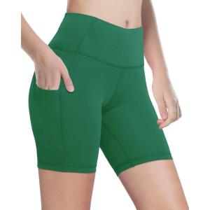 imageYouth Girls 4quot 5quot Volleyball Spandex Shorts  Kid Biker Cheer Dance Yoga Athletic Workout Gymnastics Compression ShortGreen