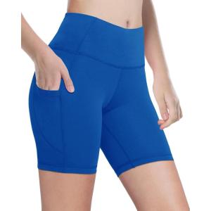 imageYouth Girls 4quot 5quot Volleyball Spandex Shorts  Kid Biker Cheer Dance Yoga Athletic Workout Gymnastics Compression ShortRoyal Blue