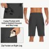 image22quot Mens Board Shorts Swimwear No Mesh Lining  Long Swim Trunks Surf Shorts Bathing Suit with Zipper Pocket UPF5001black