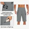 image22quot Mens Board Shorts Swimwear No Mesh Lining  Long Swim Trunks Surf Shorts Bathing Suit with Zipper Pocket UPF5002gray