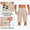 image22quot Mens Board Shorts Swimwear No Mesh Lining  Long Swim Trunks Surf Shorts Bathing Suit with Zipper Pocket UPF5003khaki