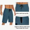 image22quot Mens Board Shorts Swimwear No Mesh Lining  Long Swim Trunks Surf Shorts Bathing Suit with Zipper Pocket UPF5004navy