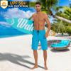 image22quot Mens Board Shorts Swimwear No Mesh Lining  Long Swim Trunks Surf Shorts Bathing Suit with Zipper Pocket UPF5005blue