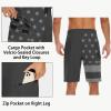 image22quot Mens Board Shorts Swimwear No Mesh Lining  Long Swim Trunks Surf Shorts Bathing Suit with Zipper Pocket UPF5007america