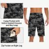 image22quot Mens Board Shorts Swimwear No Mesh Lining  Long Swim Trunks Surf Shorts Bathing Suit with Zipper Pocket UPF5008camo