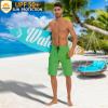 image22quot Mens Board Shorts Swimwear No Mesh Lining  Long Swim Trunks Surf Shorts Bathing Suit with Zipper Pocket UPF5009green