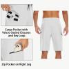 image22quot Mens Board Shorts Swimwear No Mesh Lining  Long Swim Trunks Surf Shorts Bathing Suit with Zipper Pocket UPF5010white