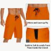 image22quot Mens Board Shorts Swimwear No Mesh Lining  Long Swim Trunks Surf Shorts Bathing Suit with Zipper Pocket UPF5011orange