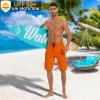 image22quot Mens Board Shorts Swimwear No Mesh Lining  Long Swim Trunks Surf Shorts Bathing Suit with Zipper Pocket UPF5011orange