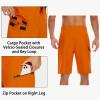 image22quot Mens Board Shorts Swimwear No Mesh Lining  Long Swim Trunks Surf Shorts Bathing Suit with Zipper Pocket UPF5011orange