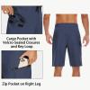 image22quot Mens Board Shorts Swimwear No Mesh Lining  Long Swim Trunks Surf Shorts Bathing Suit with Zipper Pocket UPF50Deep Blue