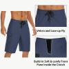 image22quot Mens Board Shorts Swimwear No Mesh Lining  Long Swim Trunks Surf Shorts Bathing Suit with Zipper Pocket UPF50Deep Blue