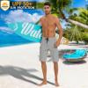 image22quot Mens Board Shorts Swimwear No Mesh Lining  Long Swim Trunks Surf Shorts Bathing Suit with Zipper Pocket UPF50Light Grey