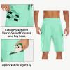 image22quot Mens Board Shorts Swimwear No Mesh Lining  Long Swim Trunks Surf Shorts Bathing Suit with Zipper Pocket UPF50Mint Cream
