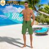 image22quot Mens Board Shorts Swimwear No Mesh Lining  Long Swim Trunks Surf Shorts Bathing Suit with Zipper Pocket UPF50Olive