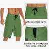 image22quot Mens Board Shorts Swimwear No Mesh Lining  Long Swim Trunks Surf Shorts Bathing Suit with Zipper Pocket UPF50Olive