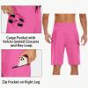 image22quot Mens Board Shorts Swimwear No Mesh Lining  Long Swim Trunks Surf Shorts Bathing Suit with Zipper Pocket UPF50Pink