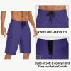 image22quot Mens Board Shorts Swimwear No Mesh Lining  Long Swim Trunks Surf Shorts Bathing Suit with Zipper Pocket UPF50Purple