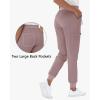 imageHigh Waisted Jogger Style Scrub Pants for Women  8 Pockets Medical Bottoms Tapered Yoga Waistband Ribbed Ankle CuffsCameo Pink
