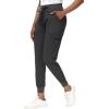 imageHigh Waisted Jogger Style Scrub Pants for Women  8 Pockets Medical Bottoms Tapered Yoga Waistband Ribbed Ankle CuffsCeil