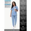 imageHigh Waisted Jogger Style Scrub Pants for Women  8 Pockets Medical Bottoms Tapered Yoga Waistband Ribbed Ankle CuffsCeil