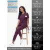 imageHigh Waisted Jogger Style Scrub Pants for Women  8 Pockets Medical Bottoms Tapered Yoga Waistband Ribbed Ankle CuffsGrape Purple