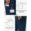 imageHigh Waisted Jogger Style Scrub Pants for Women  8 Pockets Medical Bottoms Tapered Yoga Waistband Ribbed Ankle CuffsNavy