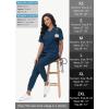 imageHigh Waisted Jogger Style Scrub Pants for Women  8 Pockets Medical Bottoms Tapered Yoga Waistband Ribbed Ankle CuffsNavy
