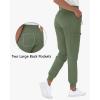 imageHigh Waisted Jogger Style Scrub Pants for Women  8 Pockets Medical Bottoms Tapered Yoga Waistband Ribbed Ankle CuffsOlive