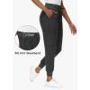 imageHigh Waisted Jogger Style Scrub Pants for Women  8 Pockets Medical Bottoms Tapered Yoga Waistband Ribbed Ankle CuffsPewter