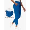 imageHigh Waisted Jogger Style Scrub Pants for Women  8 Pockets Medical Bottoms Tapered Yoga Waistband Ribbed Ankle CuffsRoyal