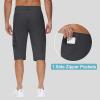 imageMens 15quot Long Shorts Below Knee Capri Hiking Casual Cargo Short Zippers Pockets Quick Dry Lightweight Water ResistantBlack