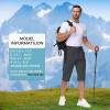 imageMens 15quot Long Shorts Below Knee Capri Hiking Casual Cargo Short Zippers Pockets Quick Dry Lightweight Water ResistantBlack