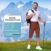 imageMens 15quot Long Shorts Below Knee Capri Hiking Casual Cargo Short Zippers Pockets Quick Dry Lightweight Water ResistantDark Red