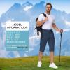 imageMens 15quot Long Shorts Below Knee Capri Hiking Casual Cargo Short Zippers Pockets Quick Dry Lightweight Water ResistantNavy Blue