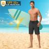 imageMens 9quot Swim Trunks No Liner  Quick Dry Long Board Shorts Bathing Suit Surf Beach Shorts with Zipper Pockets UPF50Black