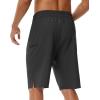 imageMens 9quot Swim Trunks No Liner  Quick Dry Long Board Shorts Bathing Suit Surf Beach Shorts with Zipper Pockets UPF50Black
