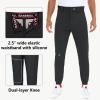 imageMens Utility Baseball Pants  Tapered Jogger Fit Adult Training Tweeners Pants DualLayer KneesBblack