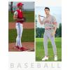 imageMens Utility Baseball Pants  Tapered Jogger Fit Adult Training Tweeners Pants DualLayer KneesGreymore White