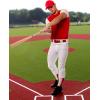 imageMens Utility Baseball Pants  Tapered Jogger Fit Adult Training Tweeners Pants DualLayer KneesWhite