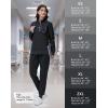 imageScrub Jackets for Woman  4 Pockets with 2 zips Lightweight Ultra Soft 4Way Stretch Zip Front Nurse JacketBlack