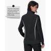 imageScrub Jackets for Woman  4 Pockets with 2 zips Lightweight Ultra Soft 4Way Stretch Zip Front Nurse JacketBlack