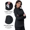 imageScrub Jackets for Woman  4 Pockets with 2 zips Lightweight Ultra Soft 4Way Stretch Zip Front Nurse JacketBlack