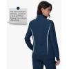 imageScrub Jackets for Woman  4 Pockets with 2 zips Lightweight Ultra Soft 4Way Stretch Zip Front Nurse JacketNavy