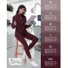 imageScrub Jackets for Woman  4 Pockets with 2 zips Lightweight Ultra Soft 4Way Stretch Zip Front Nurse JacketWine
