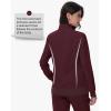 imageScrub Jackets for Woman  4 Pockets with 2 zips Lightweight Ultra Soft 4Way Stretch Zip Front Nurse JacketWine