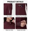 imageScrub Jackets for Woman  4 Pockets with 2 zips Lightweight Ultra Soft 4Way Stretch Zip Front Nurse JacketWine